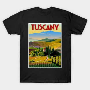 Tuscany Italy Travel and Tourism Advertising Print T-Shirt
